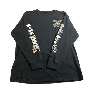 Bike Week Daytona Beach 2010 Long Sleeve Crew Neck Black T Shirt 69th XL